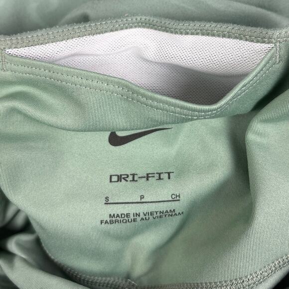 Nike Dri-Fit Check Logo Icon Mint Sage Green Pull-On Athletic Leggings Size S - Picture 7 of 9